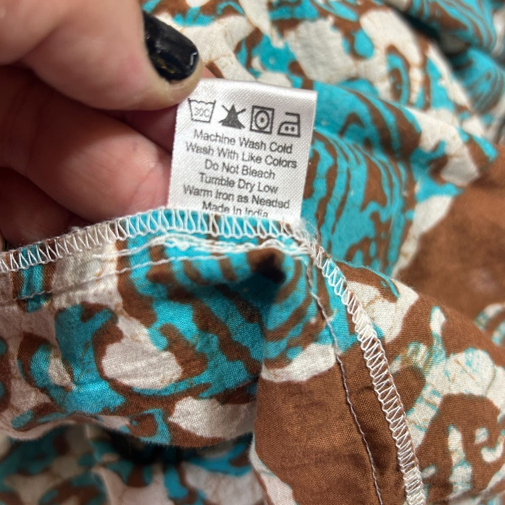 House Of Harlow 1960 Peasant Hippie Dress S 100% Cotton Cottagecore Boho Maxi - Picture 10 of 10